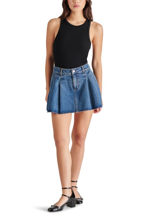 Shop Steve Madden Marlowe Denim Skort In Blue Denim