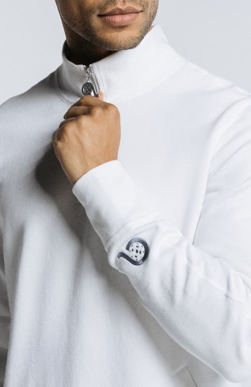 Avi Pickleball Warmup Pullover In White Lotus