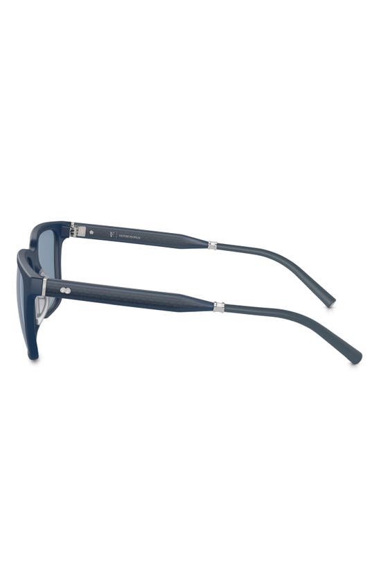Oliver Peoples Roger Federer 52mm Rectangular Sunglasses In Matte Blue