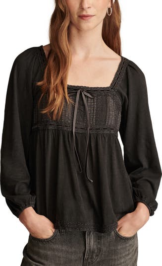 Lucky brand lace top online