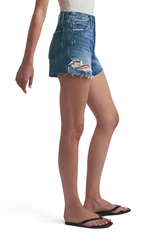 Shop Favorite Daughter The Caroline Ripped High Waist Cutoff Denim Shorts In Boston