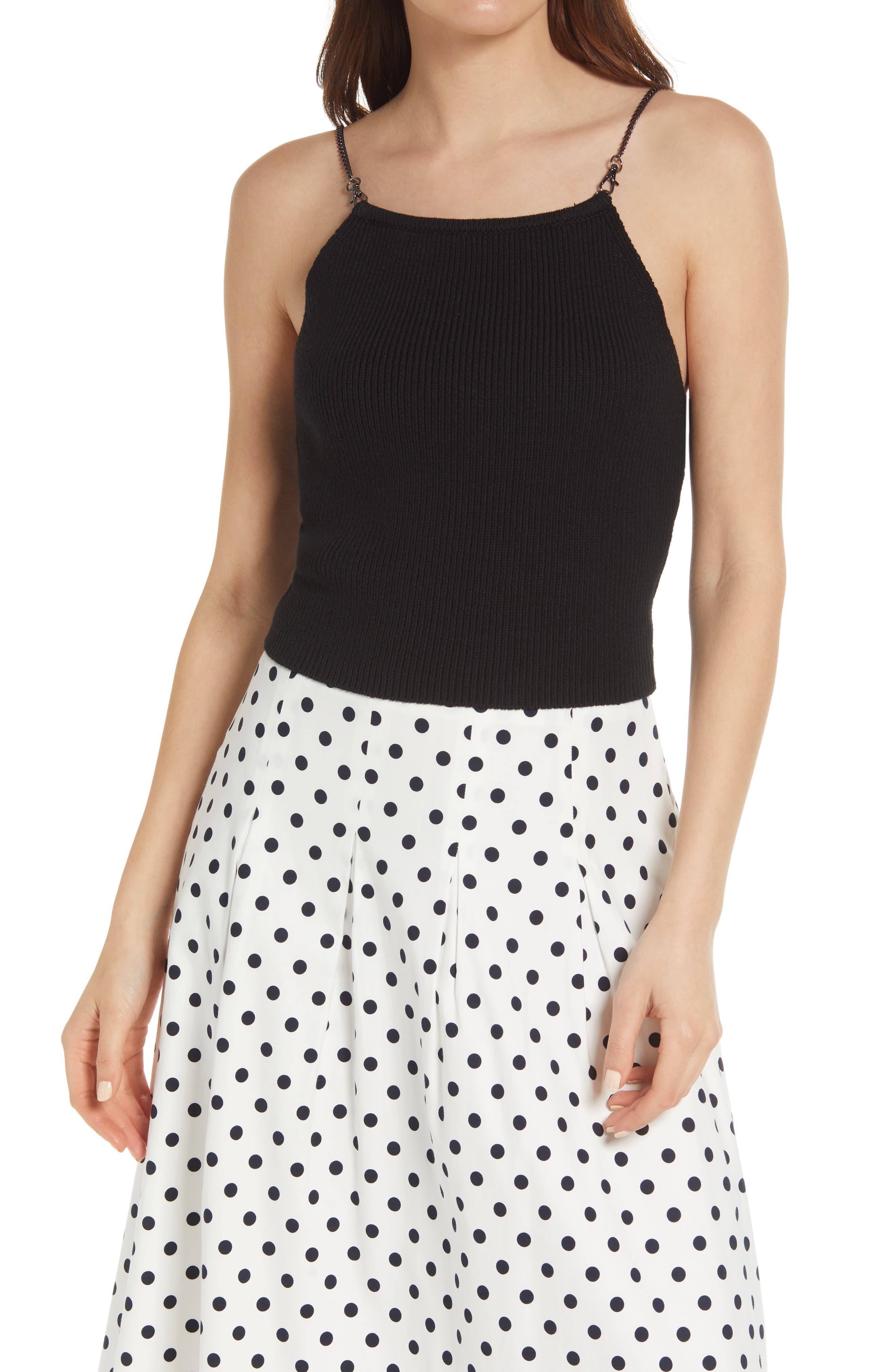 Reformation Charles Organic Cotton Knit Tank in Black at Nordstrom, Size X-Large