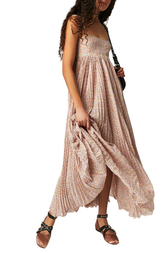 FREE PEOPLE EMMELINE SHOULDER TIE MIDI DRESS