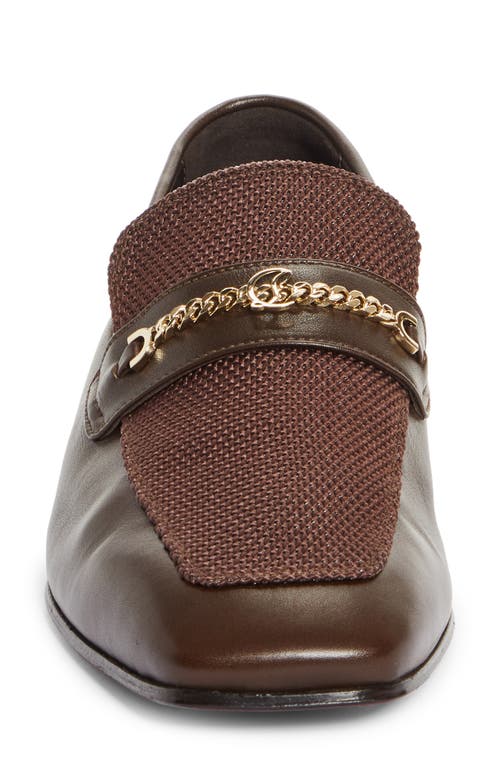 Christian Louboutin Moc Toe Leather & Nylon Loafer In Cosme