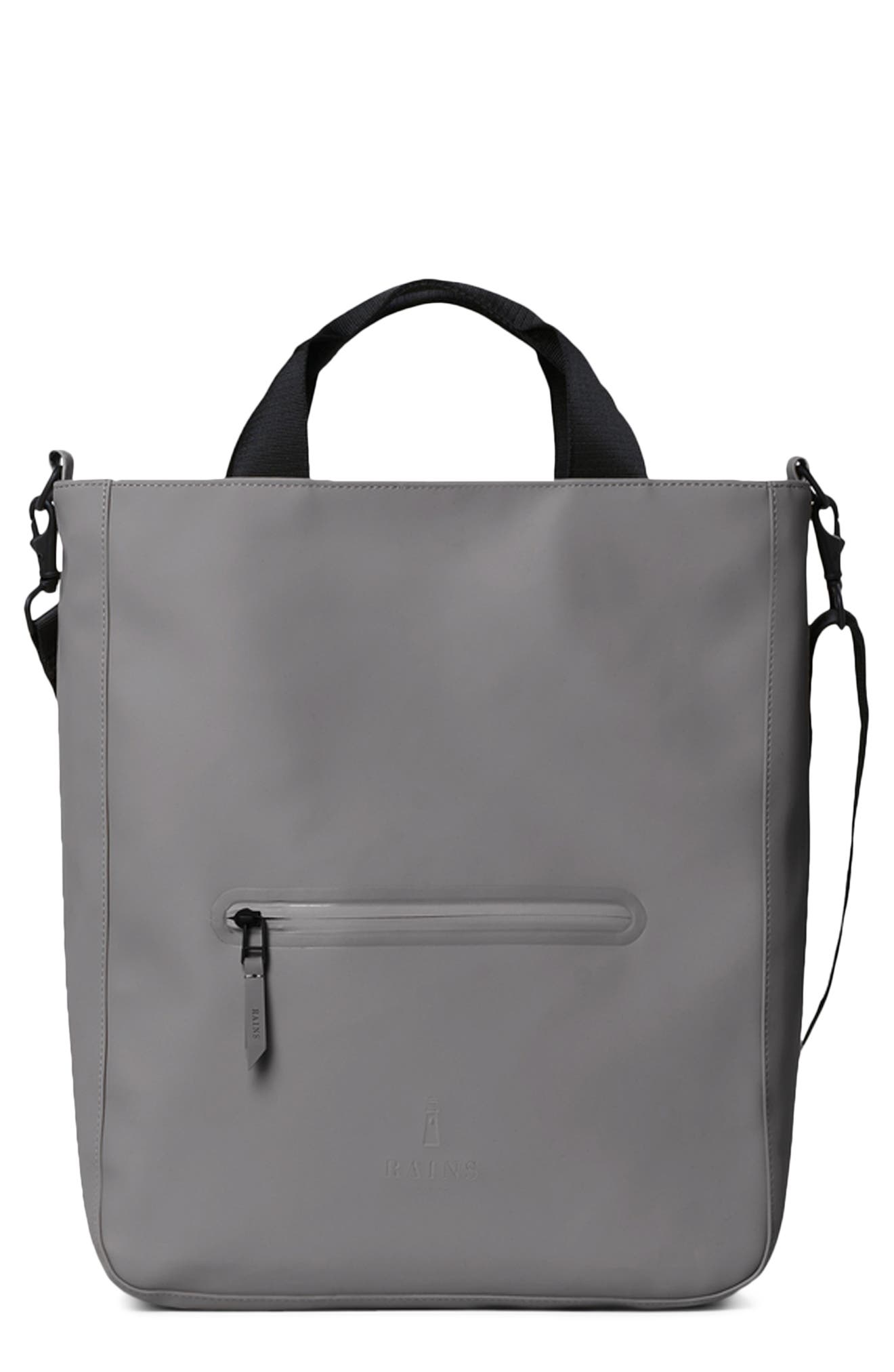 Rains Water Resistant Tote In Charcoal