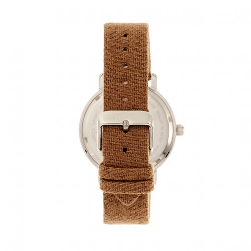 Shop Elevon Northrop Wool-overlaid Leather-band Watch In Camel/green