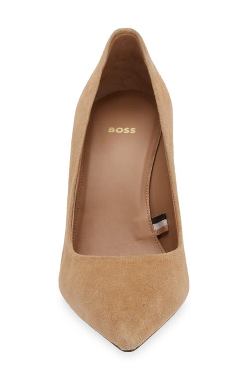 Shop Hugo Boss Boss Janet Pointed Toe Pump In Light Beige