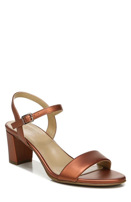 Naturalizer Bristal Block Heel Sandal In Pottery Metal