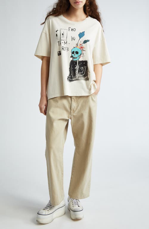 Shop R13 Punk Sketch Relaxed Fit Graphic T-shirt In Natural