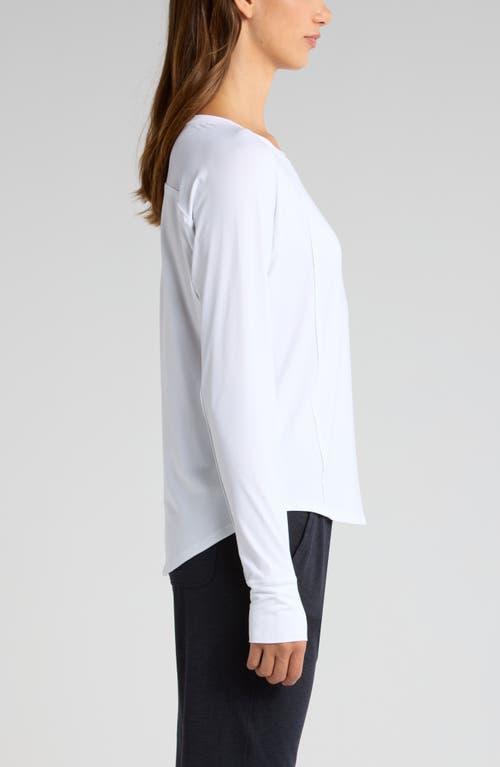 Shop Zella Movement Long Sleeve Performance T-shirt In White