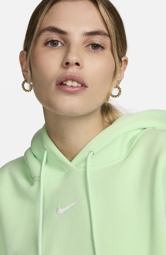 Shop Nike Sportswear Phoenix Fleece Pullover Hoodie In Vapor Green/ Sail