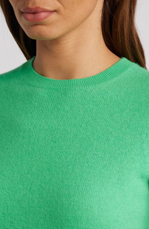 Shop Caslonr Caslon(r) Short Sleeve Wool & Cashmere Sweater In Green Bright