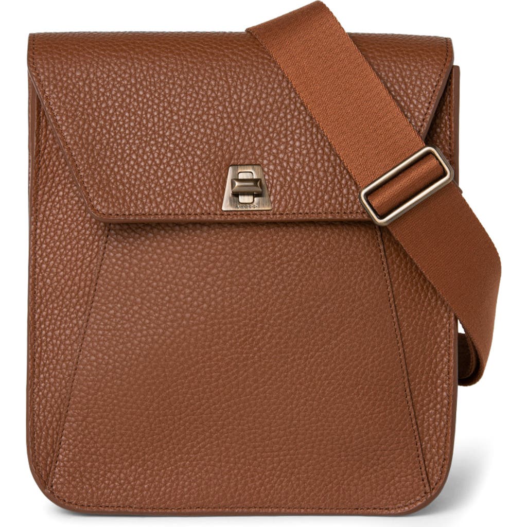 Akris Anouk Small Leather Messenger Bag In Caramel