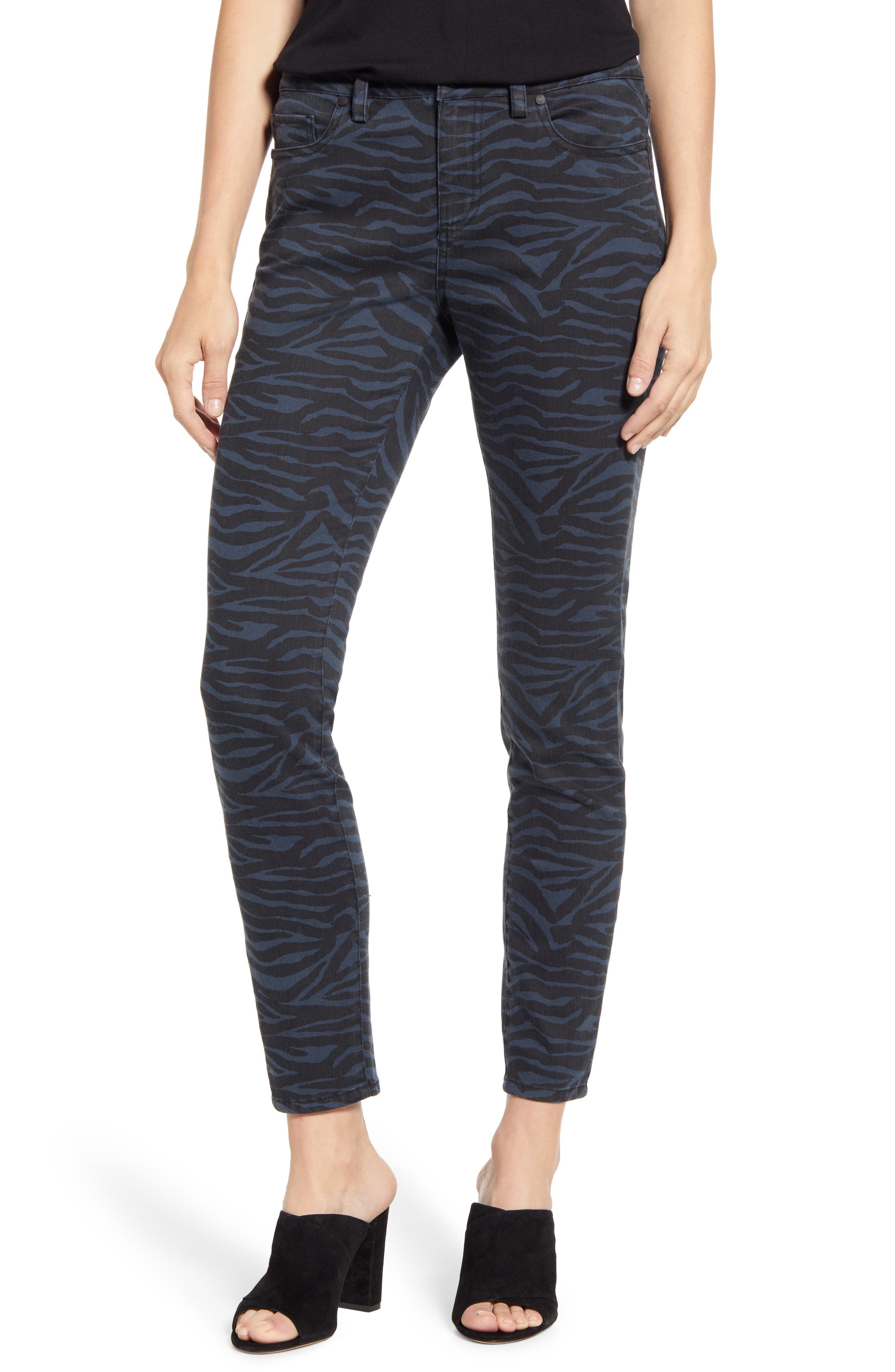 zebra print skinny jeans