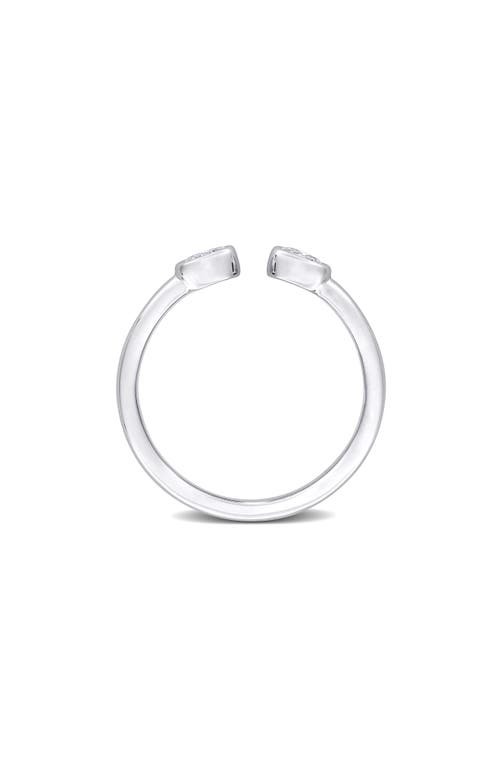 Delmar Lab-created Moissanite Split Shank Ring In White
