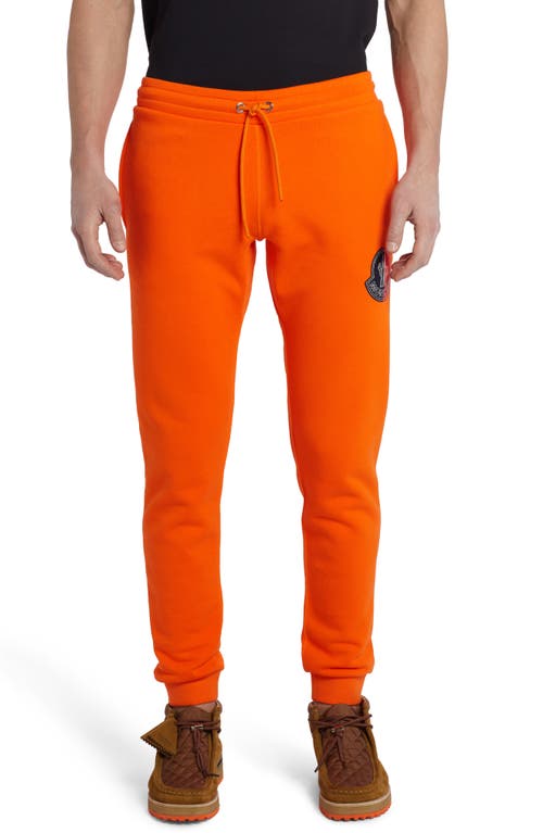 2 Moncler 1952 Logo Cotton Sweatpants in Orange