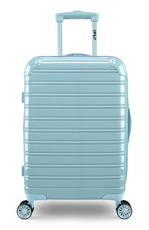 IFLY Fibertech Sky 20" Expandable Wheeled Carry-On Bag in Light Blue