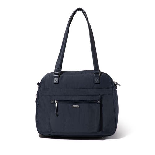 Baggallini Overnight Expandable Laptop Tote With Rfid Phone Wristlet In French Navy