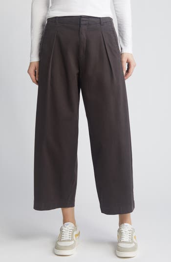 Rag & Bone Donovan Wide Leg Pants In Washed Black
