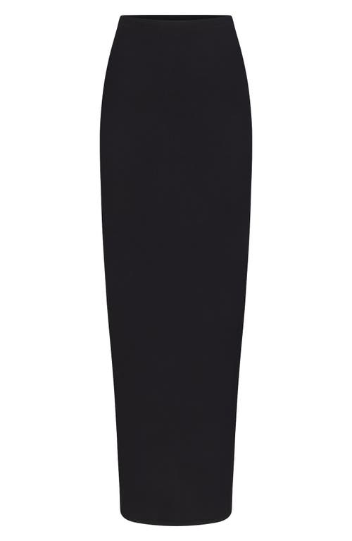 Shop Skims Soft Lounge Long Skirt In Onyx