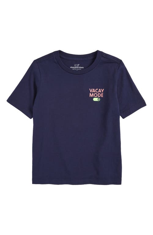 vineyard vines Kids' Vacay Mode Cotton Graphic T-Shirt Nautical Navy at