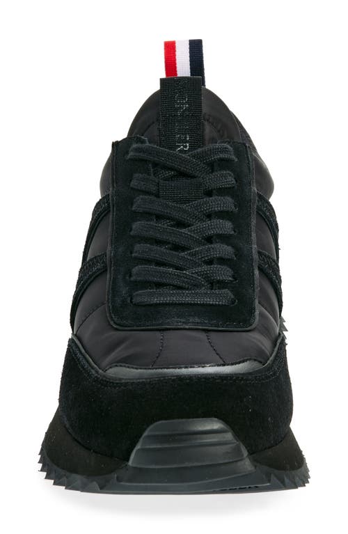 Moncler Pacey Mixed Media Sneaker In Black