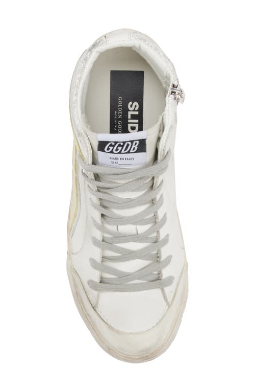 Shop Golden Goose Slide High Top Sneaker In White/yellow