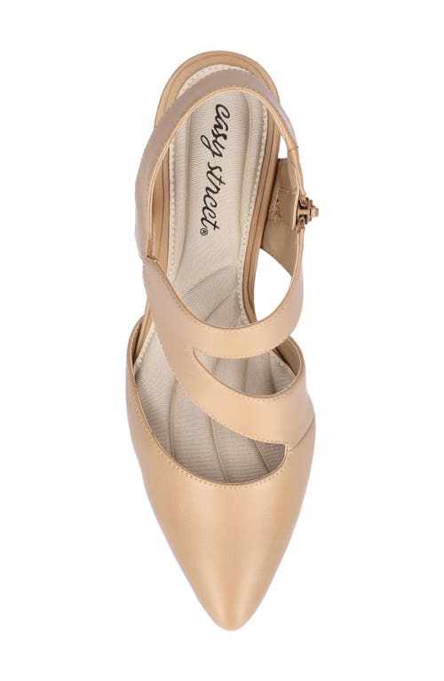 Shop Easy Street Venue Strappy Pump In Nude/gore