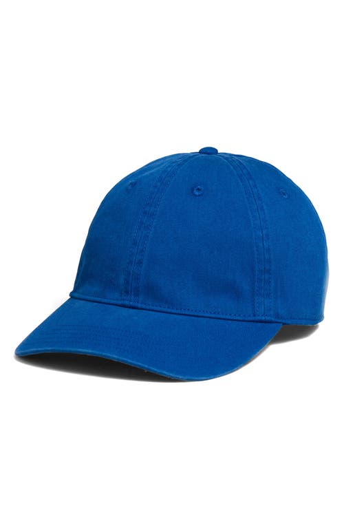 Broken In Organic Cotton Twill Baseball Cap in Pure Blue