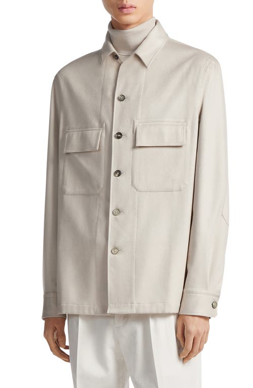 ZEGNA Oasi Cashmere Overshirt Ecru at Nordstrom,