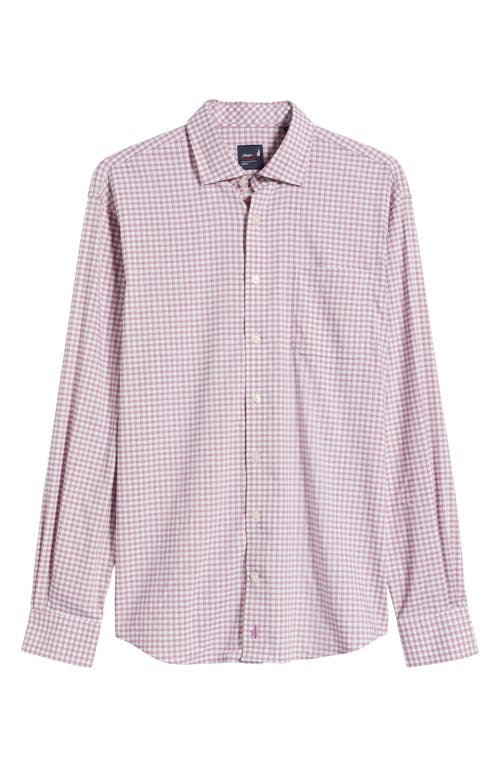 Shop Johnnie-o Dean Check Performance Button-up Shirt In Rose