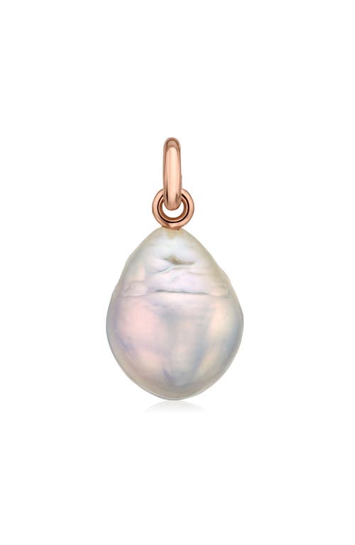 Monica Vinader Nura Baroque Pearl Necklace Enhancer in 18K Rose Gold at Nordstrom