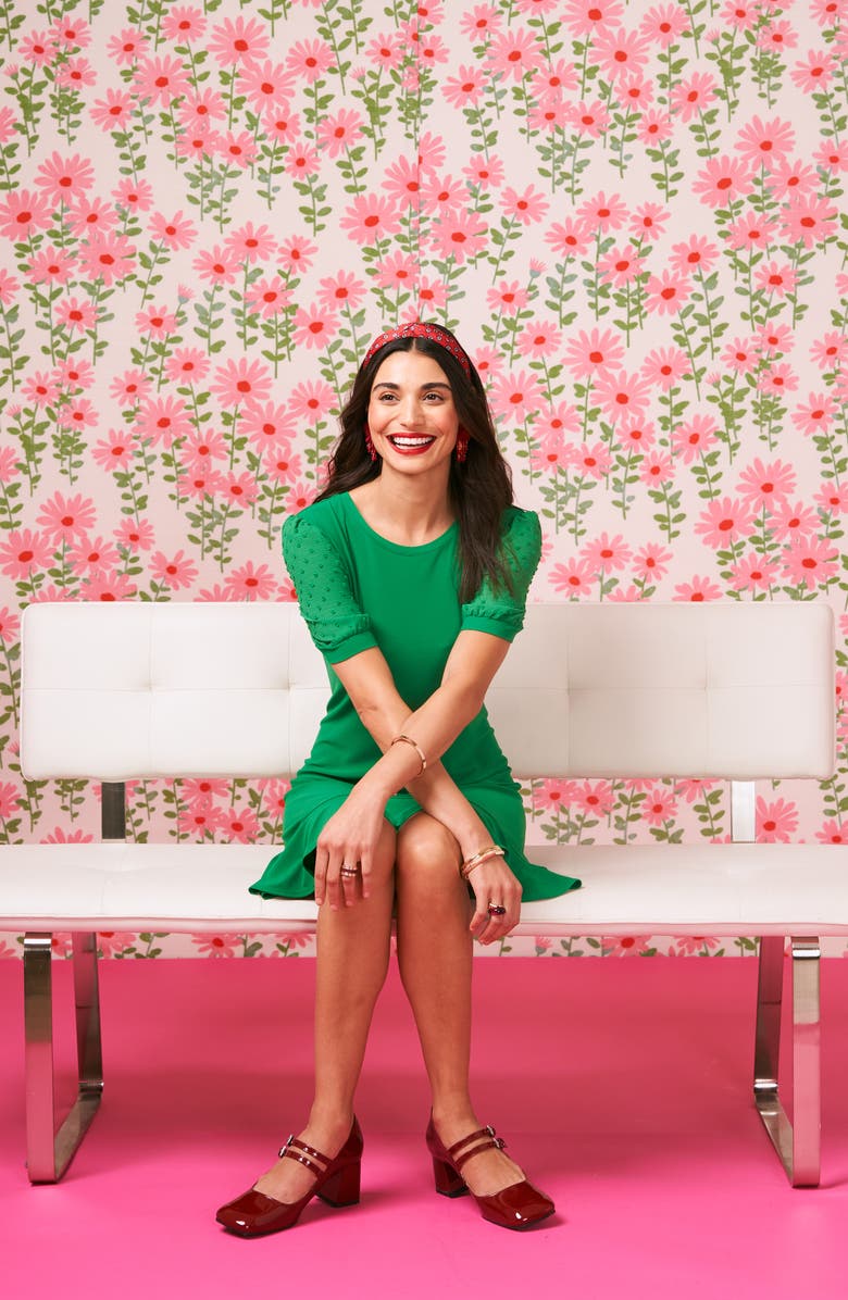 CeCe Clip Dot Puff Sleeve Dress | Nordstrom