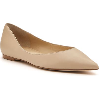 Botkier Annika Pointy Toe Flat, Beige