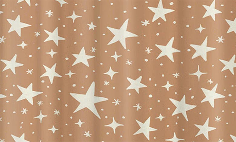 Deny Designs Star Print Shower Curtain In Brown