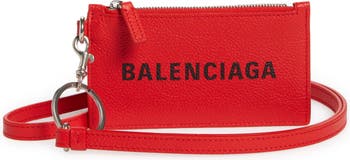 Mindre Forretningsmand Styring Balenciaga Logo Leather Keyring Pouch | Nordstrom