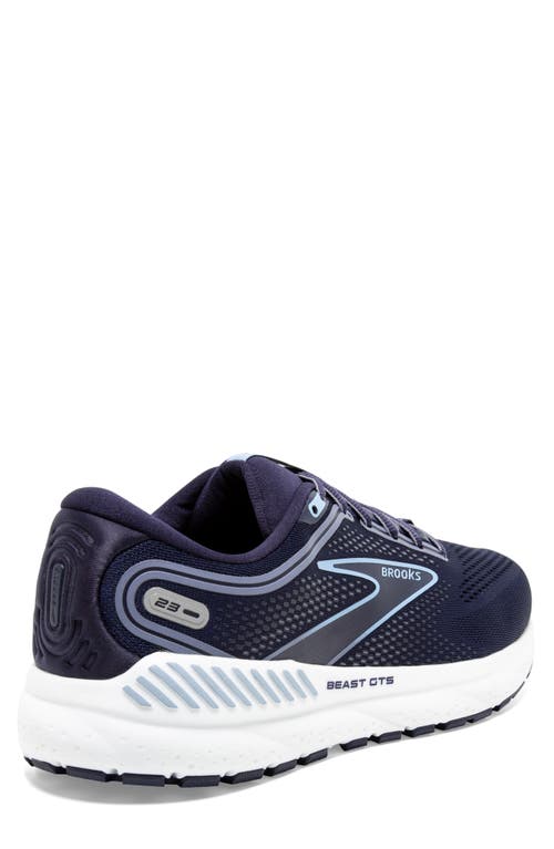 Shop Brooks Beast Gts 23 Running Shoe In Peacoat/blue/white