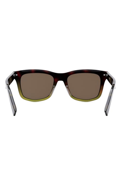 Shop Dior 'blacksuit S11i 53mm Geometric Sunglasses In Havana/other/brown