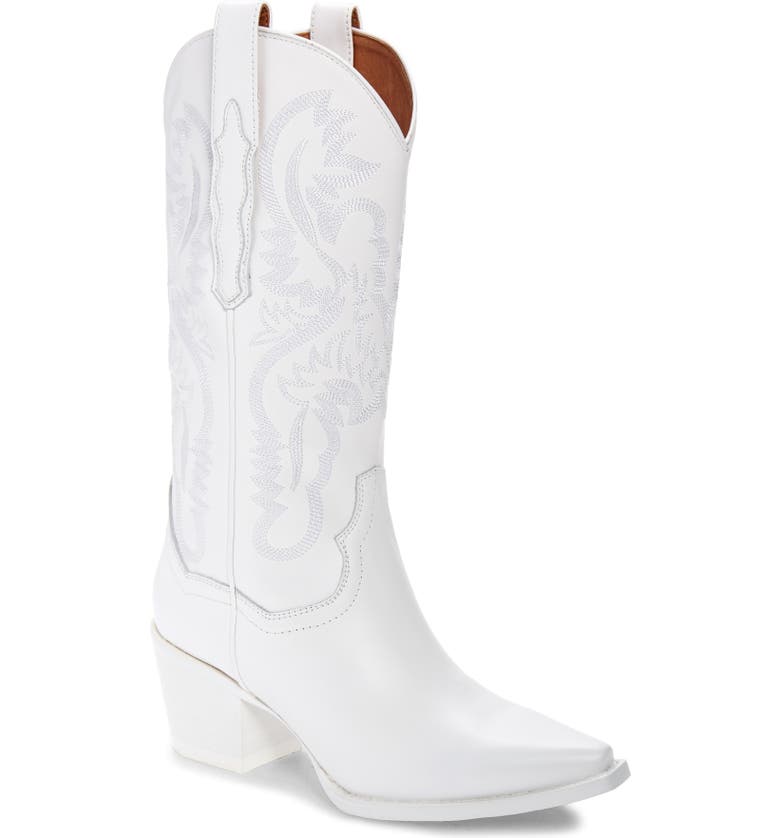 Jeffrey Campbell Dagget Western Boot: White Combo