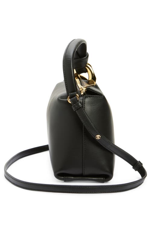 Shop Jw Anderson Small Jwa Corner Leather Crossbody Bag In Black