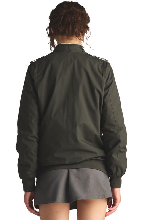 Members Only Classic Iconic Racer Jacket In Dark Green