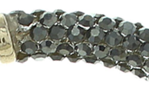 Olivia Welles Carm Crystal Hoop Earrings In Gold/gunmetal