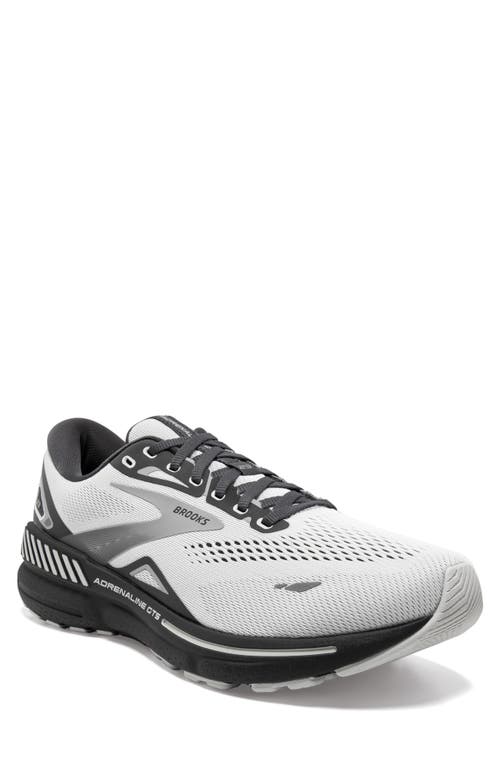 Shop Brooks Adrenaline Gts 23 Running Sneaker In Oyster/ebony/alloy