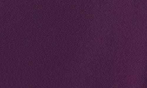 Xscape Evenings Asymmetric Neck Scuba Trumpet Gown In Plum