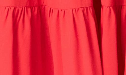 Endless Rose Pintuck Three-quarter Sleeve Dress In Red