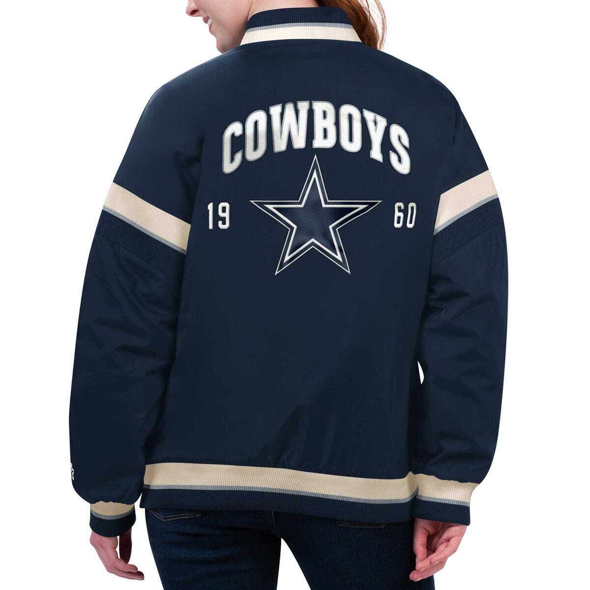 STARTER Women's Starter Navy Dallas Cowboys Tournament Full-Snap ...