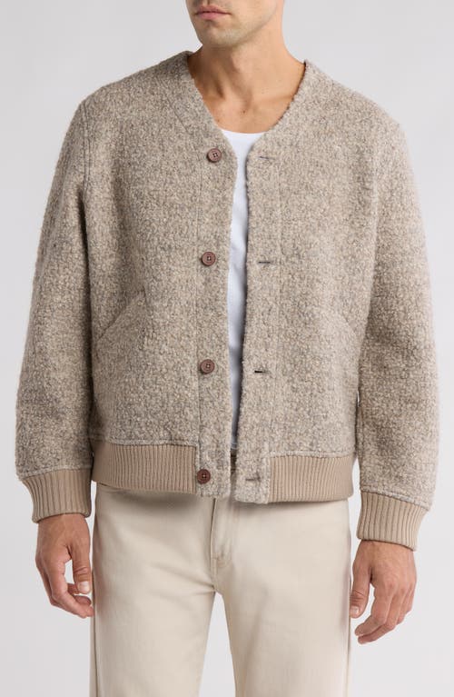 Wax London Tor Wool Belne Chenille Cardigan in Natural 