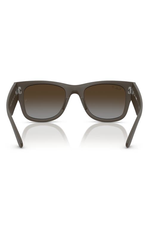 Ray Ban Ray-ban Mega Wayfarer Liteforce 50mm Polarized Square Sunglasses In Brown Gradient