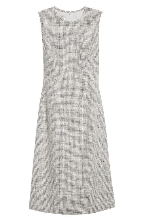 Shop Lafayette 148 New York Harpson Sleeveless Tweed Dress In Cloud Multi