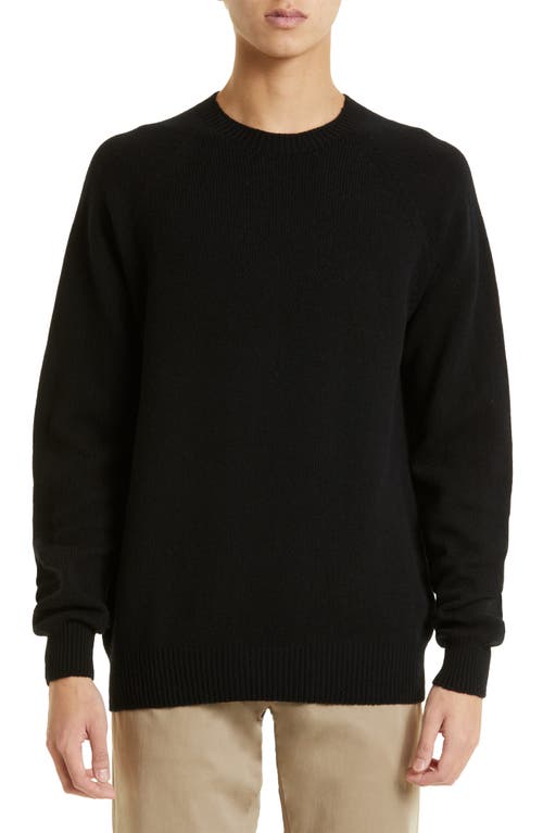 Sunspel Wool Crewneck Sweater Black at Nordstrom,